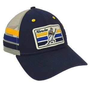 Milwaukee Brewers Hat New Era Trucker Snapback Cap Patch Logo MLB OSFM Mesh Back